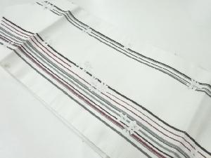 絽竹縞に花模様名古屋帯